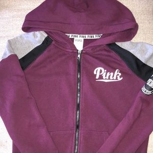 Pink zip up hoodie